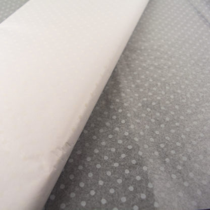 white tissue paper small dots white