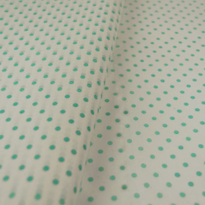 tissue paper white turquoise small dots